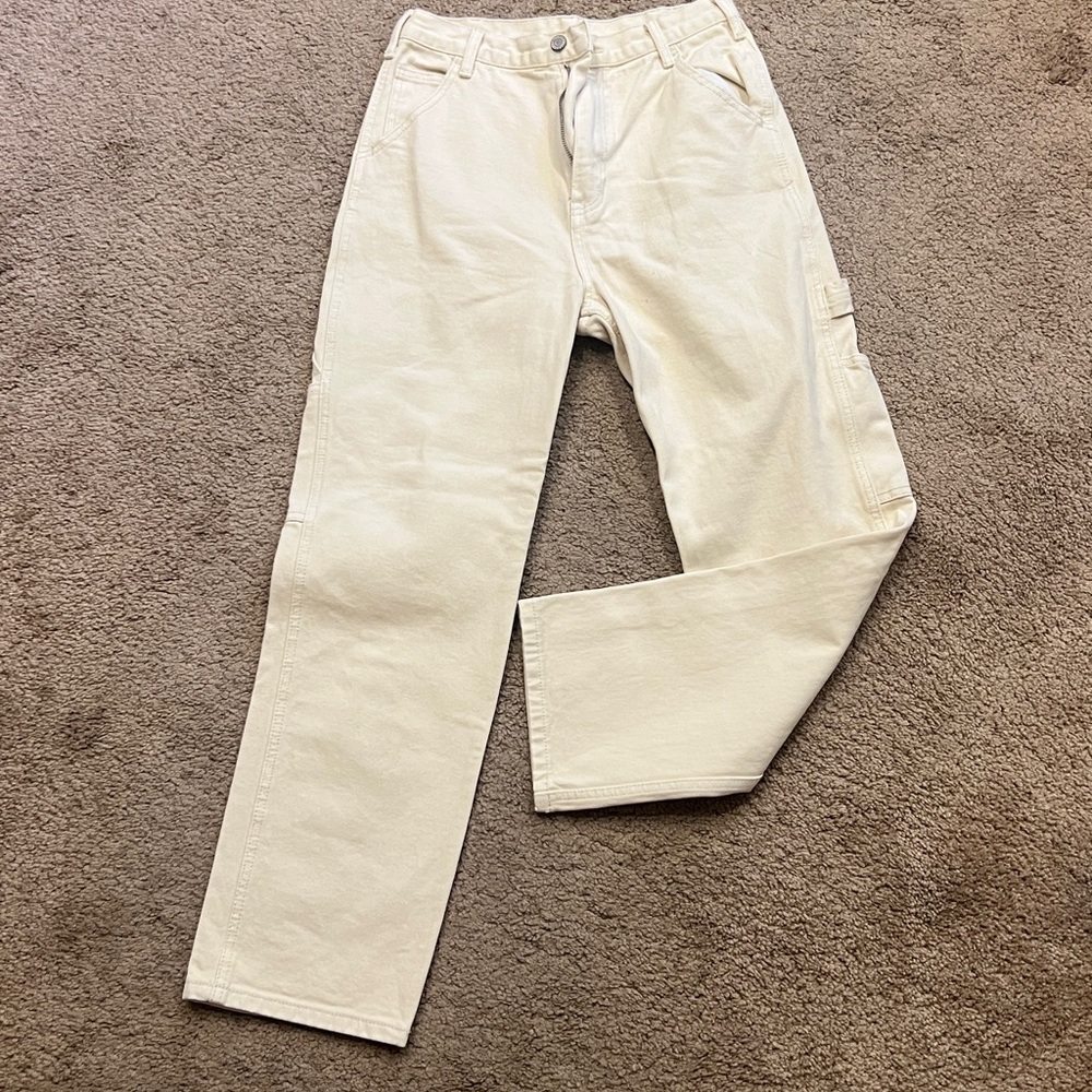 Cream cargo pants by J Galt